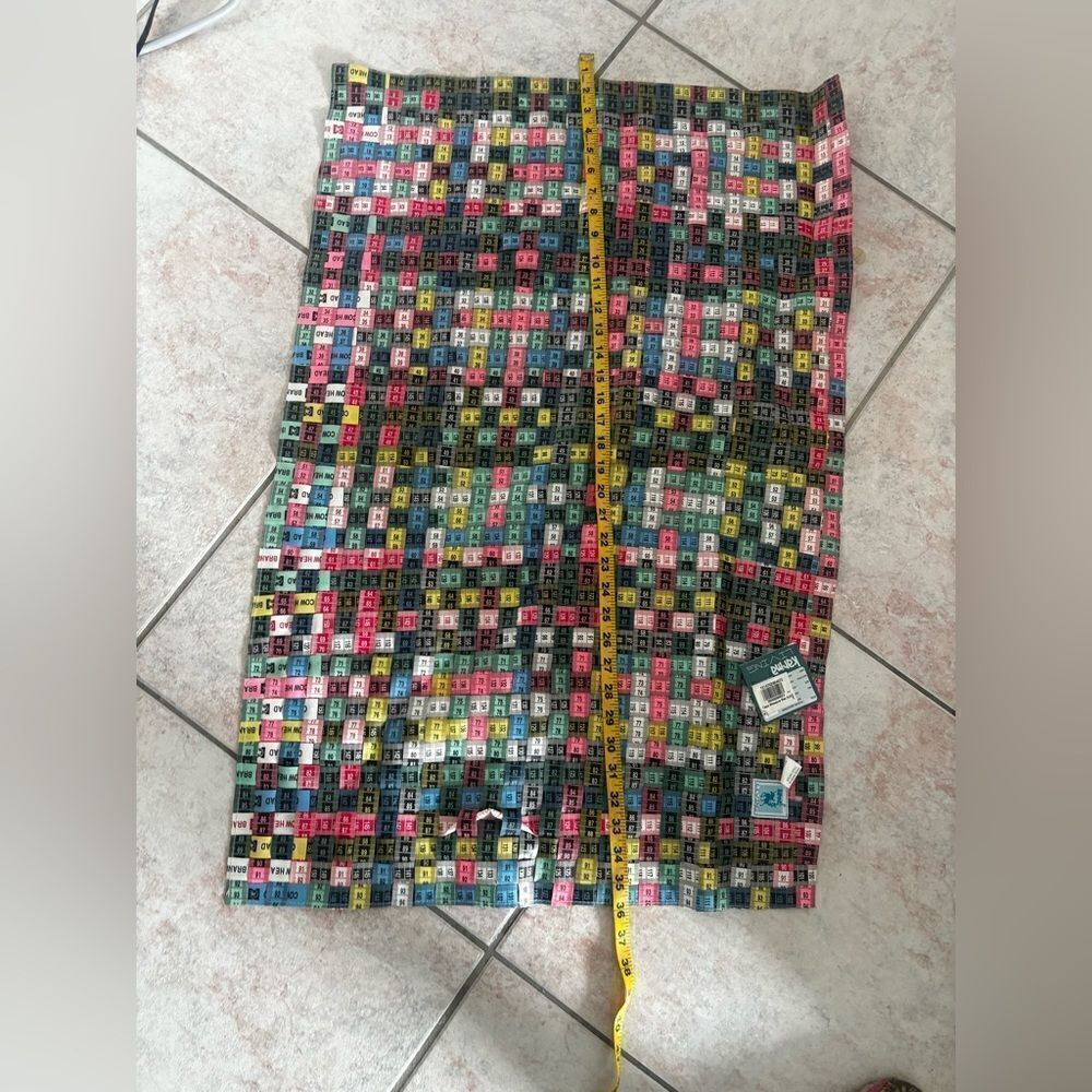 Karma Living decorative tape mat measuring tape floor mat ruler carpet rug new